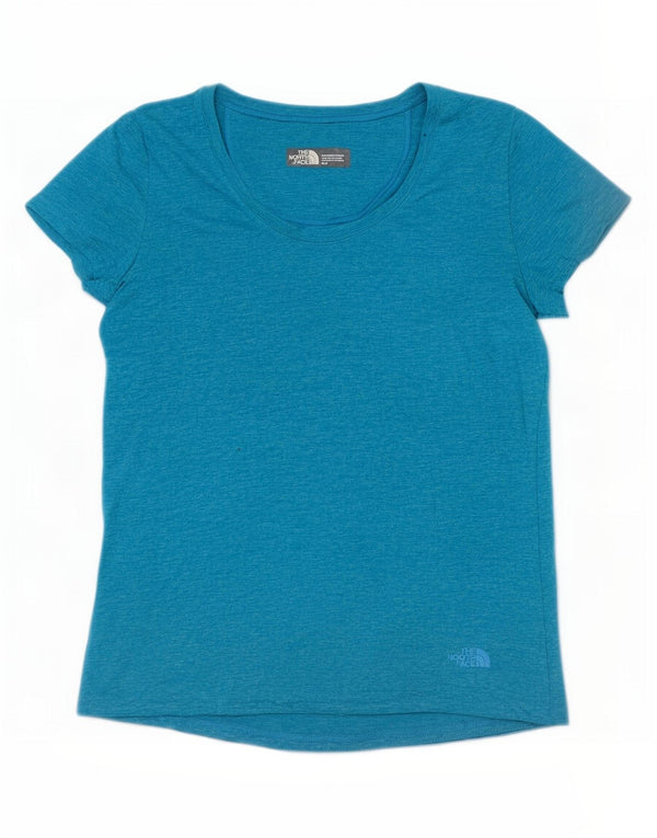 The North Face T-shirt top til kvinder UK 12 Medium Blue Flecked Polyester