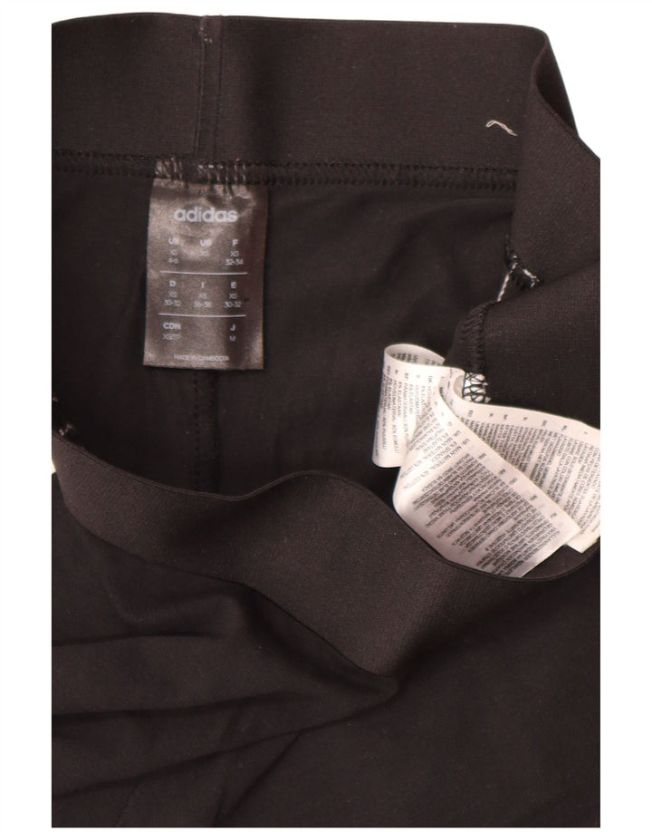 Adidas Dame Leggings UK 4/6 XS Sort Polyester
