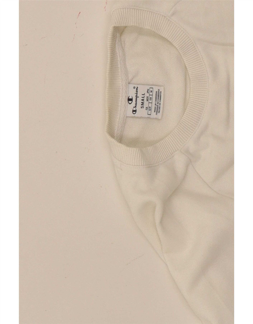 Champion Womens Oversized Crop Grafisk Top Langærmet UK 10 Small White