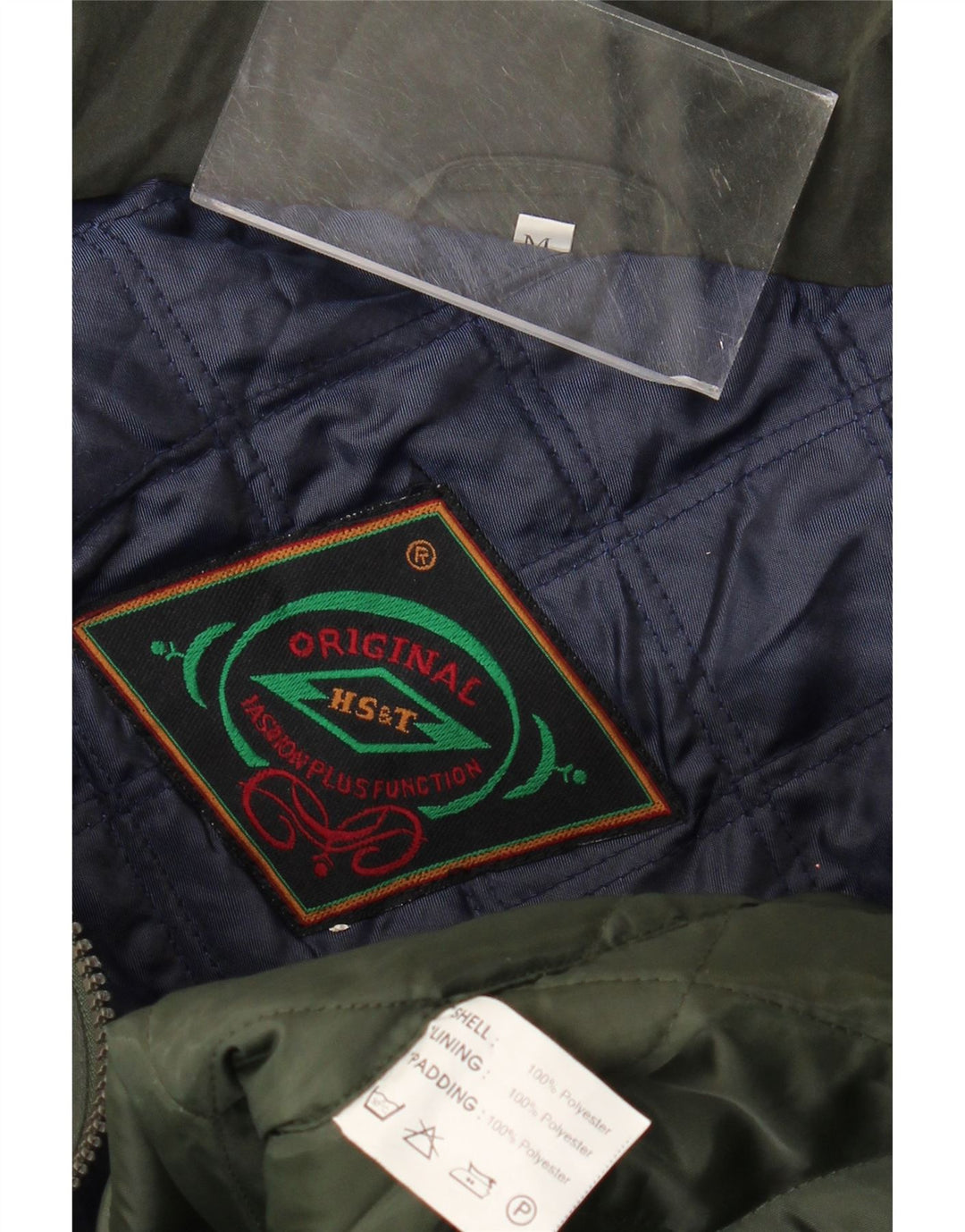 Vintage Herre Grafisk Loose Fit Utility Jacket UK 38 Medium Khaki Polyester