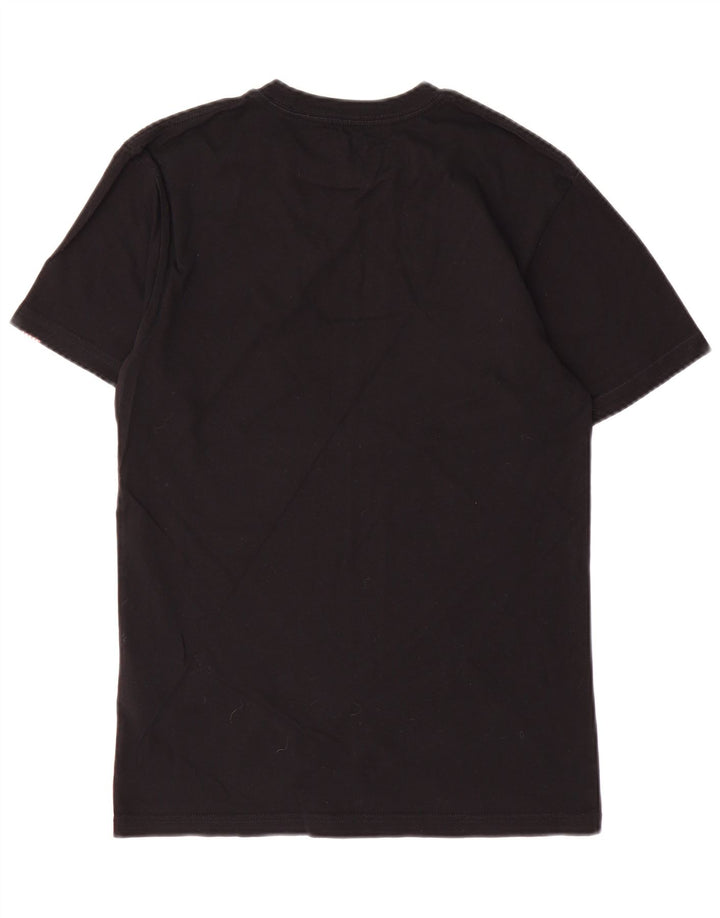 VANS Herre Klassisk Grafisk T-Shirt Top Lille Sort Bomuld