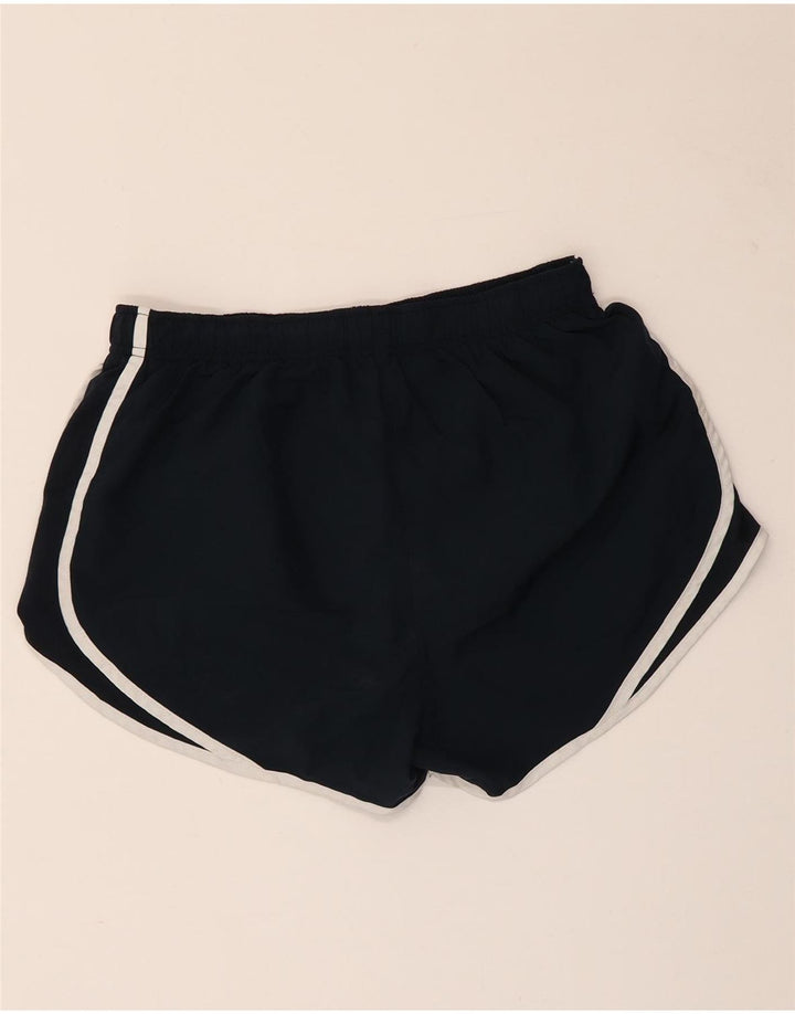 NIKE Dame Dri Fit Sportshorts UK 14 Medium Navy Blue Polyester