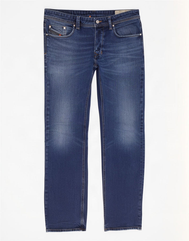 Diesel Herre Larkee Regular Straight Jeans W34 L32 Blå Bomuld
