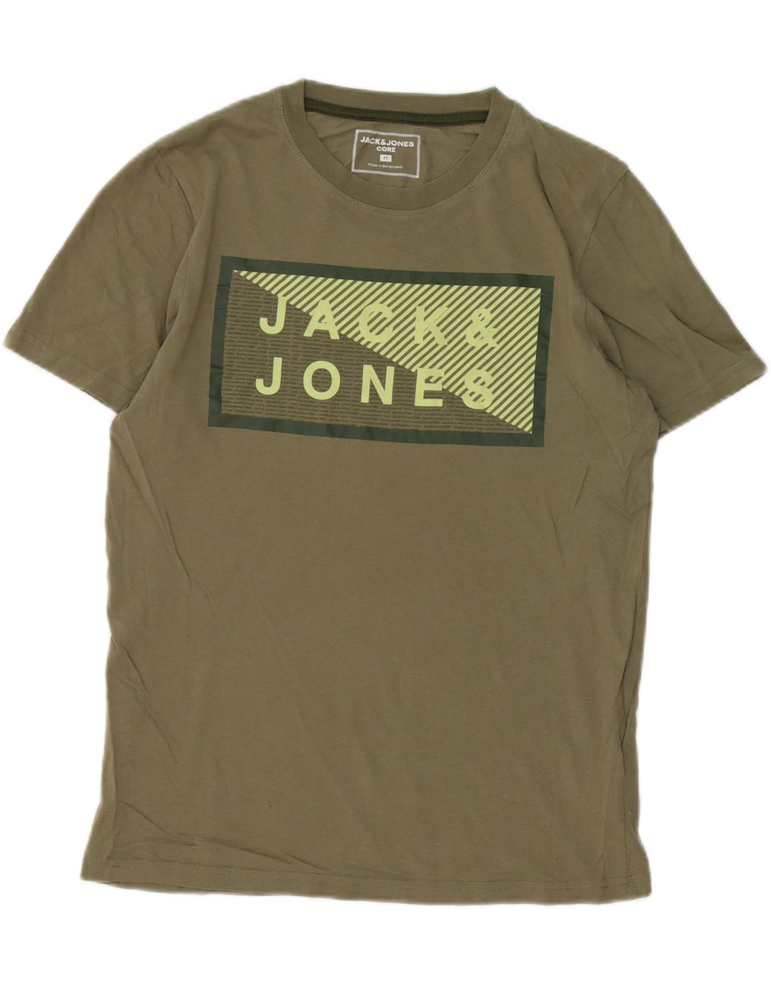 Jack & Jones Herre grafisk T-shirt Top Medium Khaki Bomuld