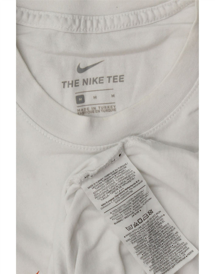 Nike grafisk t-shirt til mænd, medium hvid bomuld