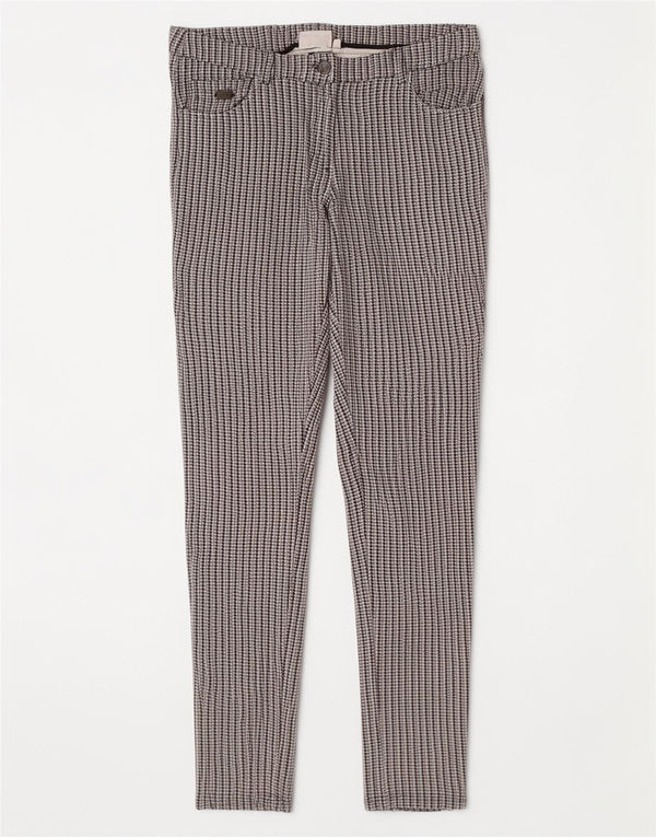 Ellesse Dame Slim Casual Bukser Medium W30 L28 Grå Houndstooth Viscose