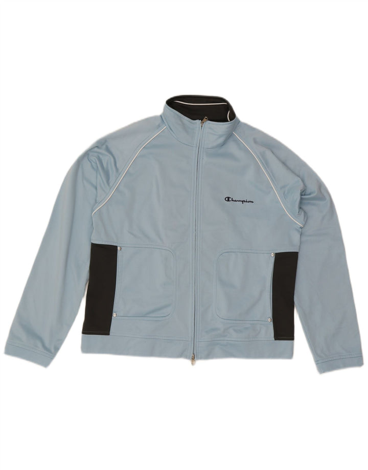 Champion Womens træningsdragt Topjakke UK 16 Large Blue Colourblock Polyester