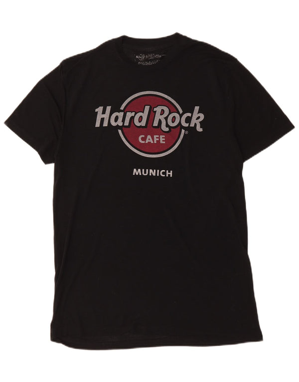 Hard Rock Cafe Herre München Grafisk T-Shirt Top Medium Sort