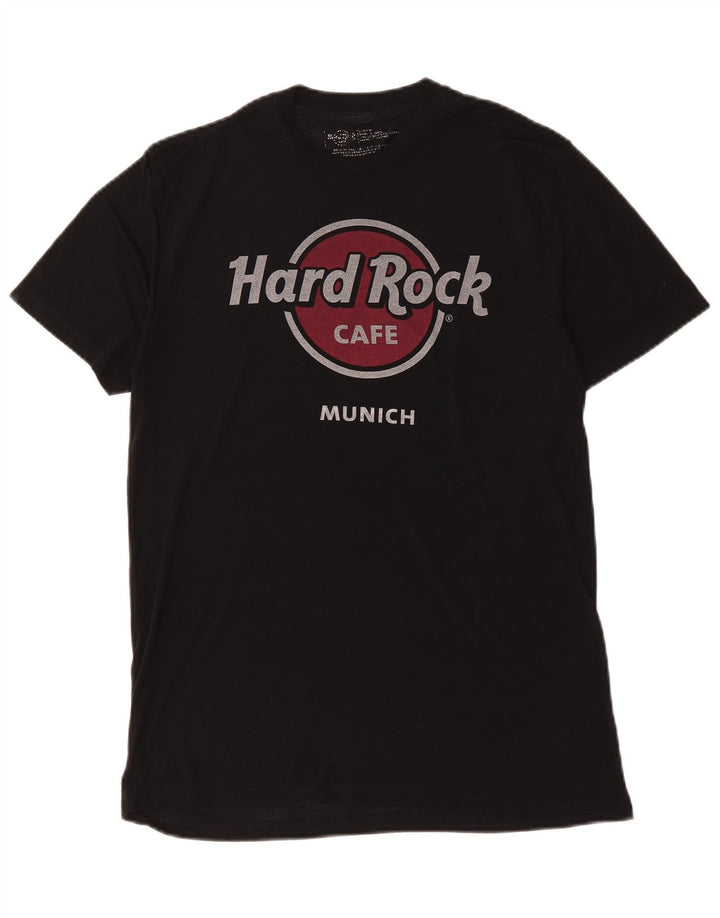 Hard Rock Cafe Herre München Grafisk T-Shirt Top Medium Sort