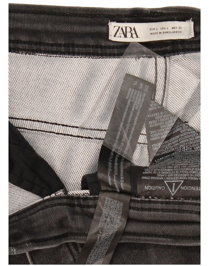 Zara Dame denim Shorts Large W32 Grå Bomuld