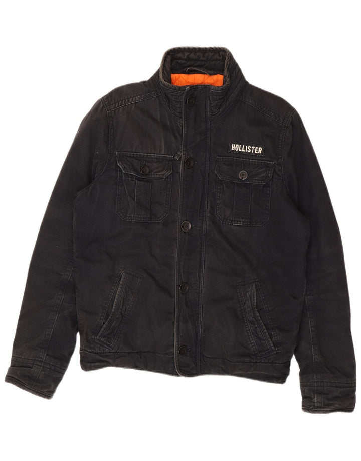 Hollister Herre Utility Jacket UK 40 Large Black Cotton