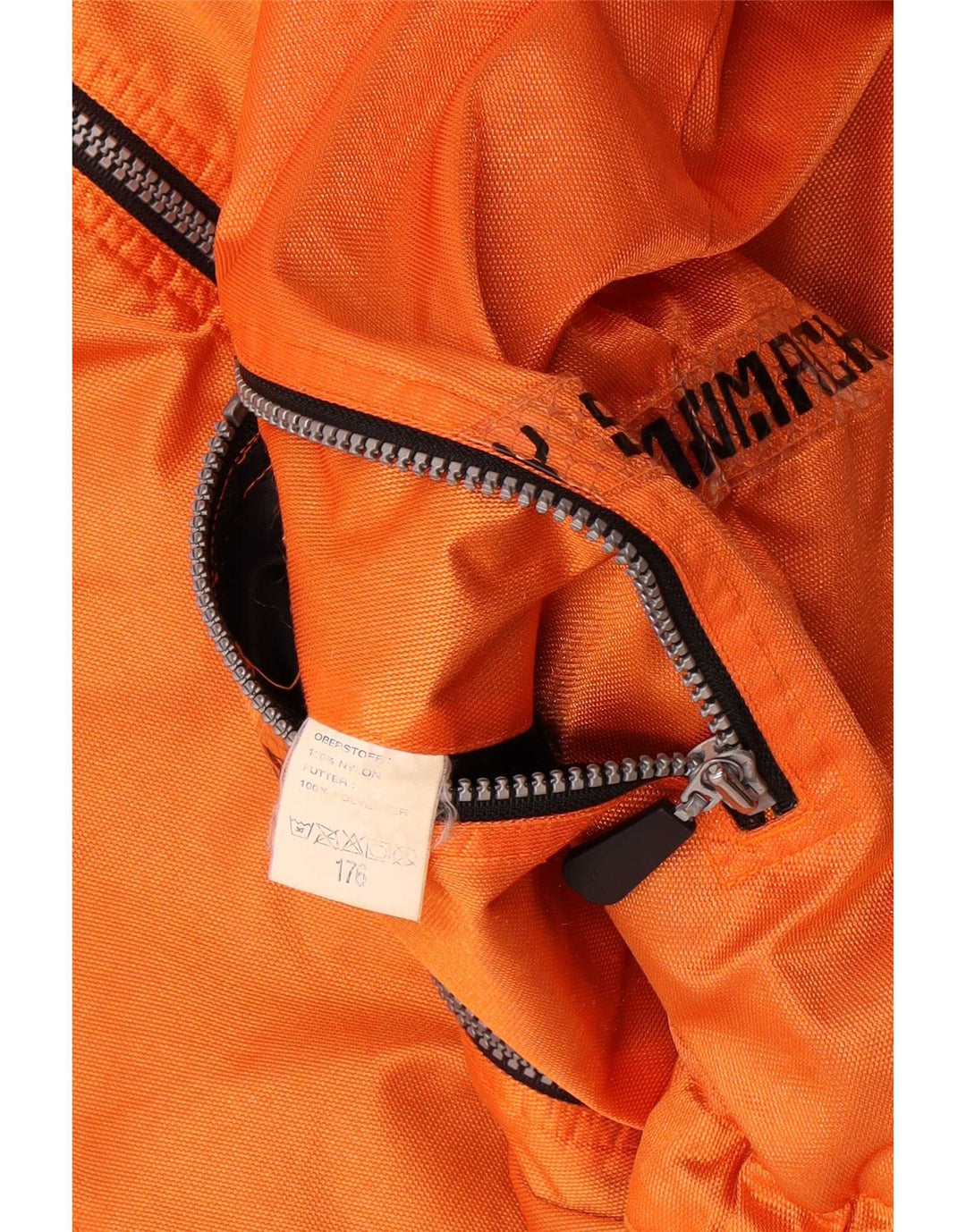 Vintage Vendbar Skijakke med Hætte til drenge 15-16 år Orange Nylon