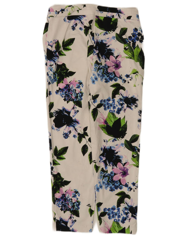 Marks & Spencer Chinobukser til kvinder UK 8 Small W28 L24 White Floral