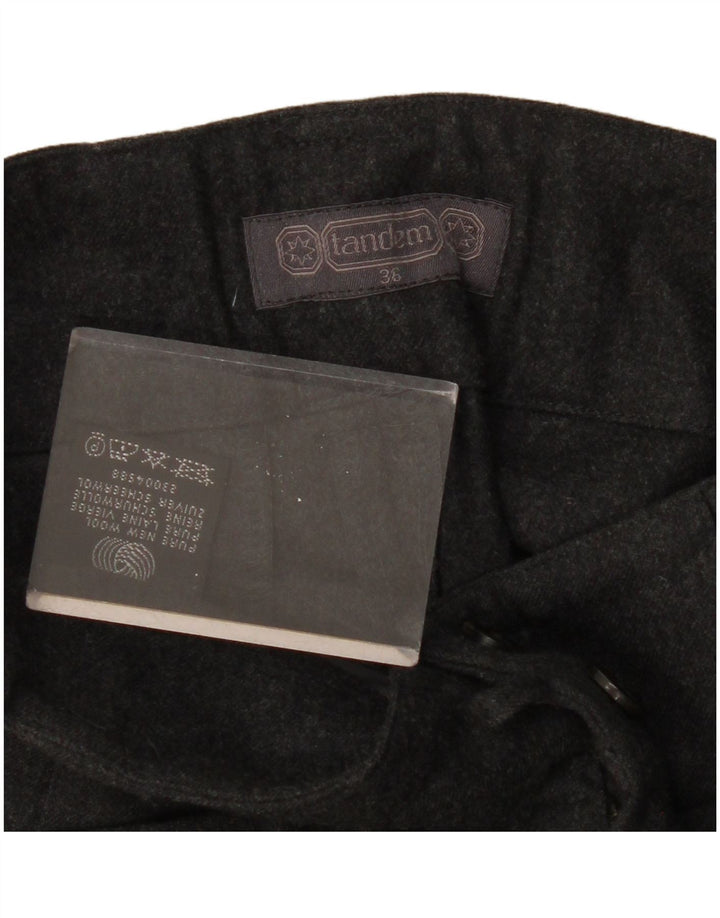 VINTAGE Højtaljede Casual Shorts til kvinder EU 36 Small W28 Grå Ny Uld