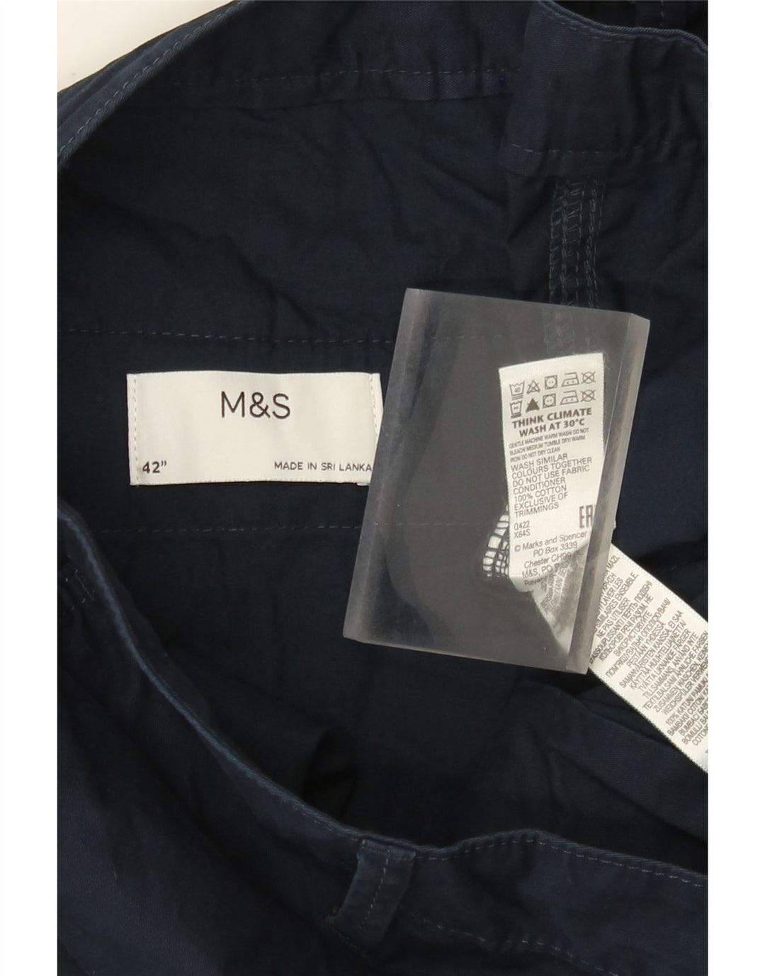 Marks & Spencer Herre Cargo Shorts W42 2XL Marineblå Bomuld