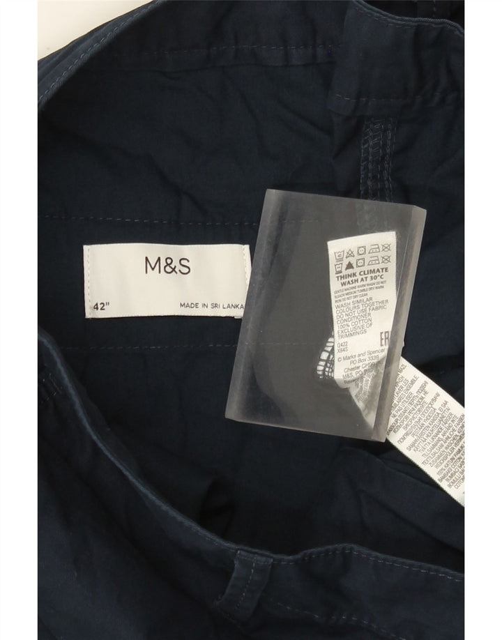 Marks & Spencer Herre Cargo Shorts W42 2XL Marineblå Bomuld