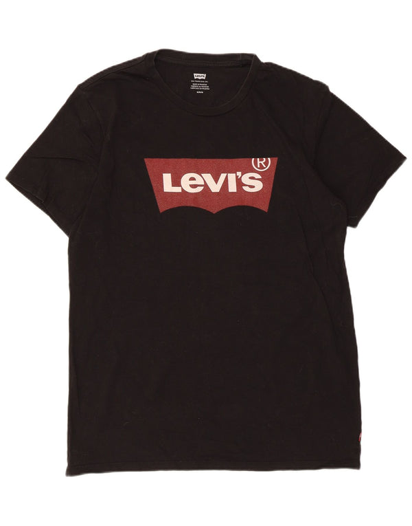 Levi's Herre grafisk T-shirt top mellem sort bomuld