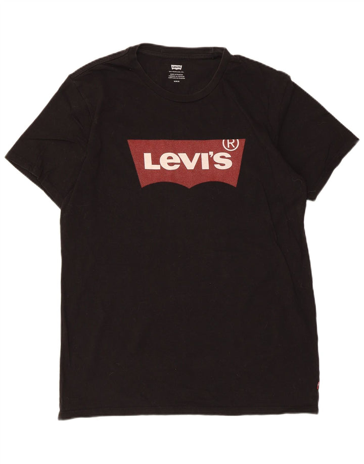 Levi's Herre grafisk T-shirt top mellem sort bomuld