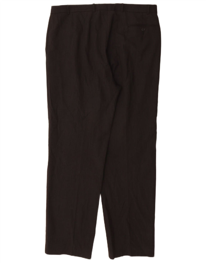 Marks & Spencer Herre Pegged Suit Bukser W36 L32 Sort Polyester