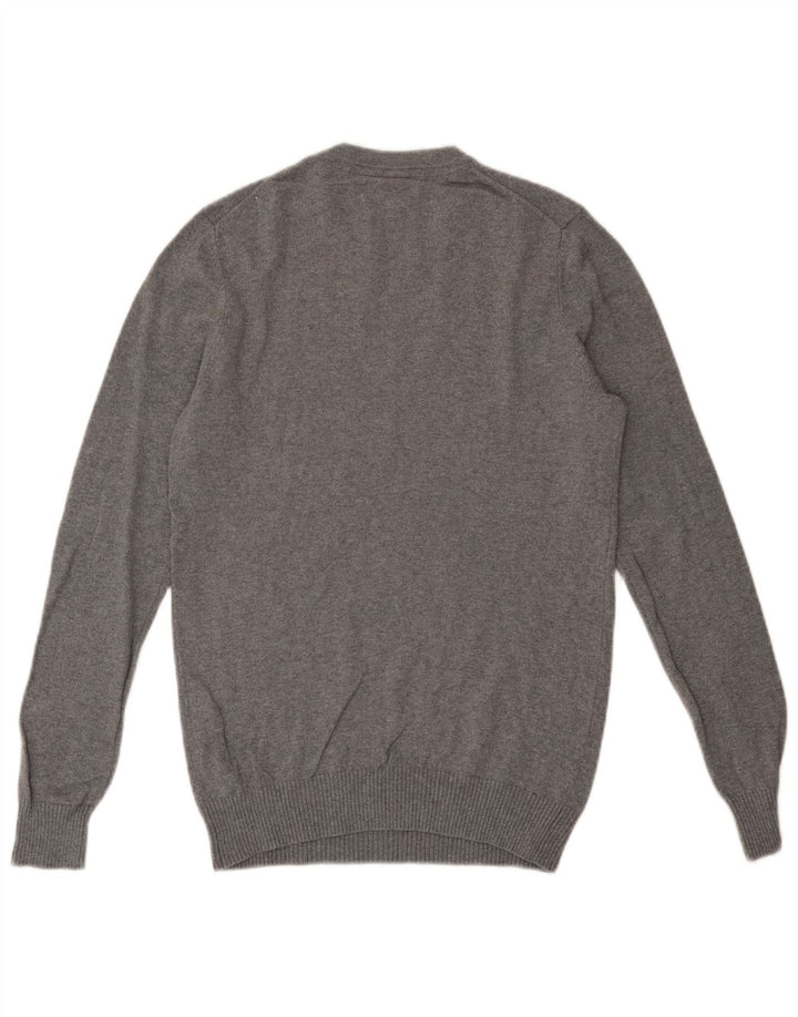 Lyle & Scott Herre sweater med rund hals XS grå bomuld