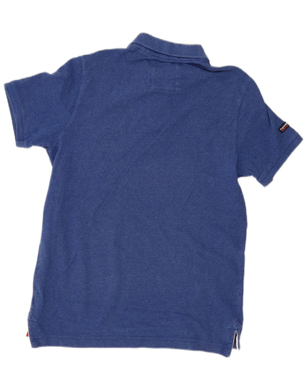 Superdry herre poloshirt XL blå bomuld