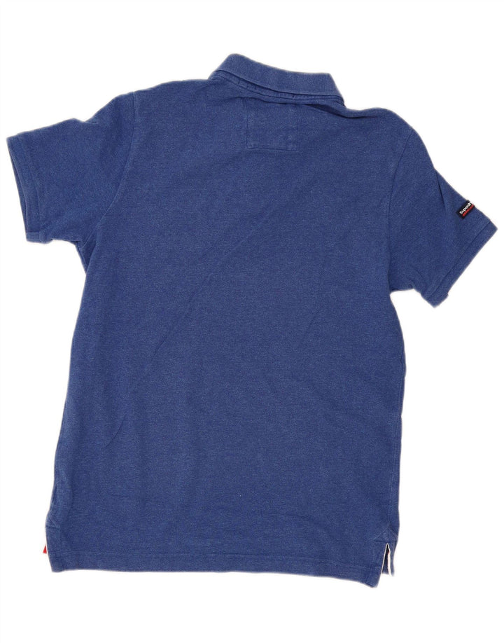 Superdry herre poloshirt XL blå bomuld