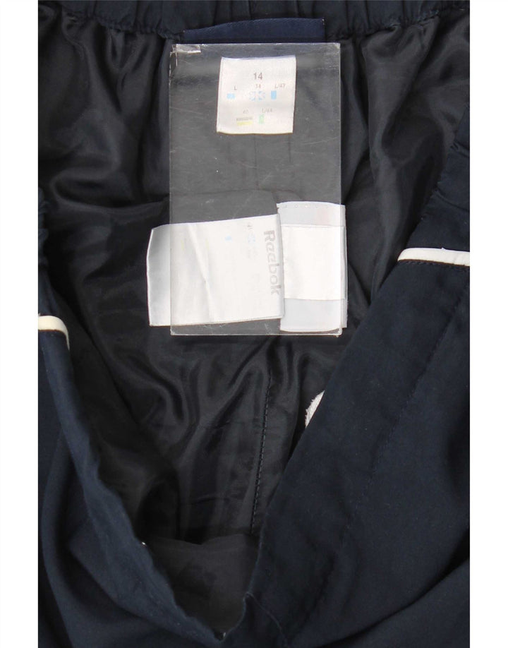 Reebok Dame Capri Træningsdragt Bukser UK 14 Medium Navy Blue Polyester