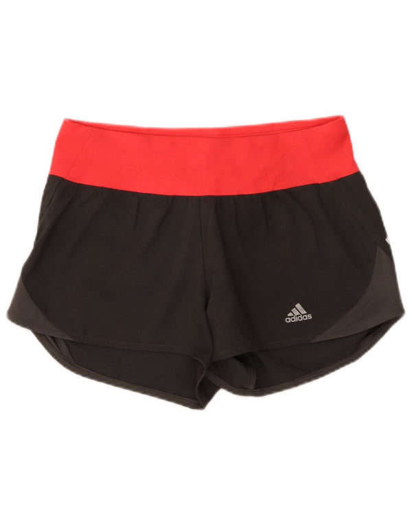 Adidas Womens Climalite Sportshorts UK 10 Small Grey Colourblock