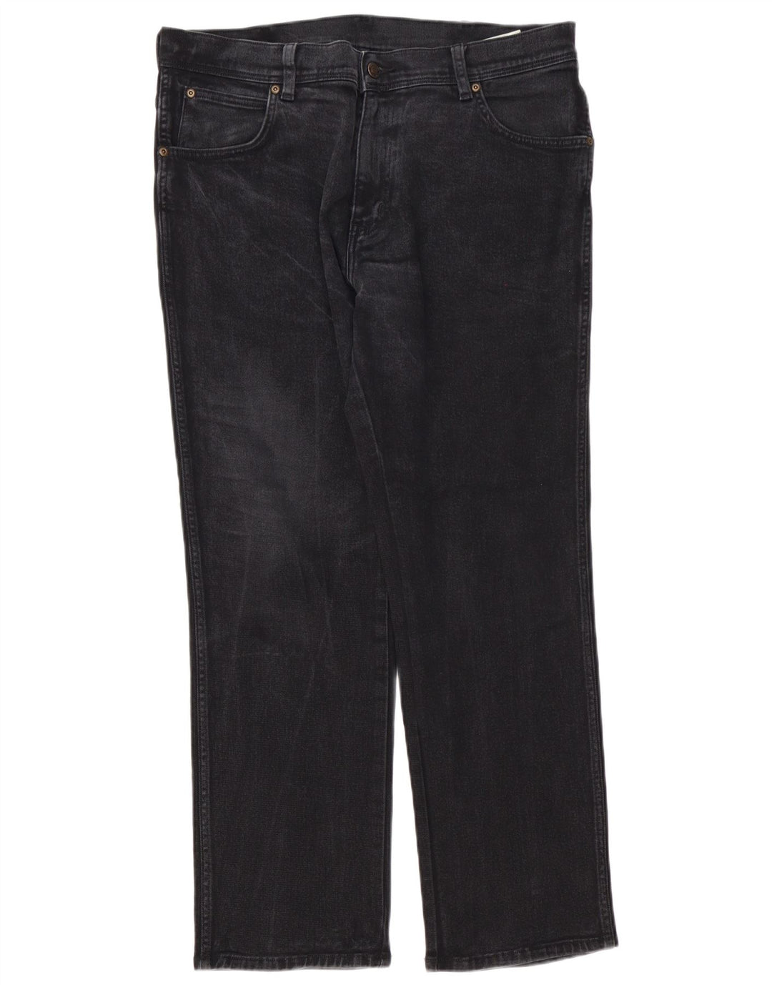 Wrangler Straight Jeans til mænd W36 L30 sort bomuld