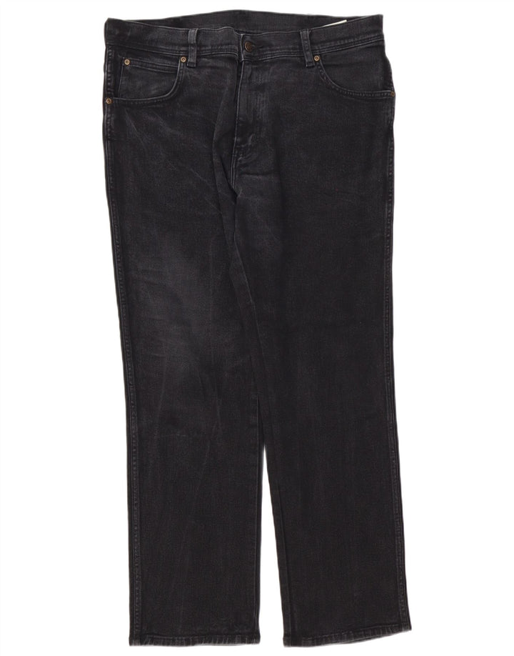 Wrangler Straight Jeans til mænd W36 L30 sort bomuld