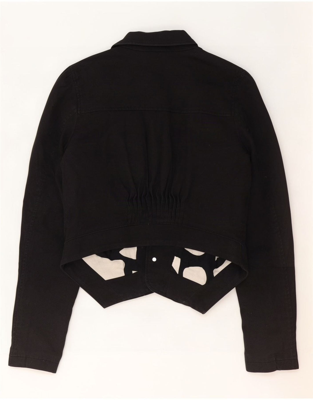 Armani Exchange Womens 3 Button Bolero Jacket UK 14 Large Black Bomuld