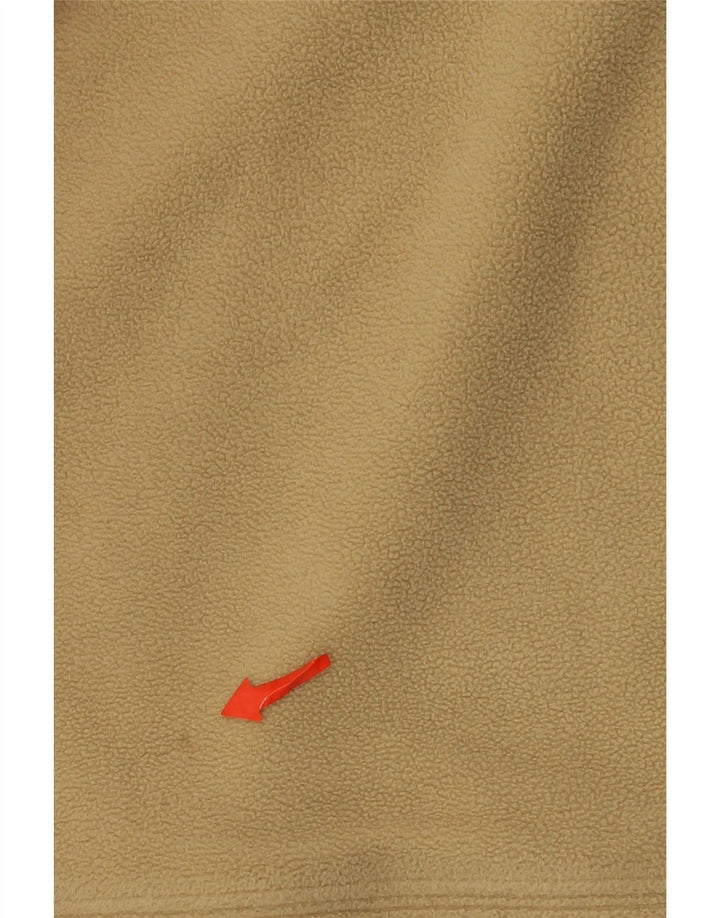 Bedste firma Herre grafisk lynlås hals Fleece Jumper Medium Beige Colourblock