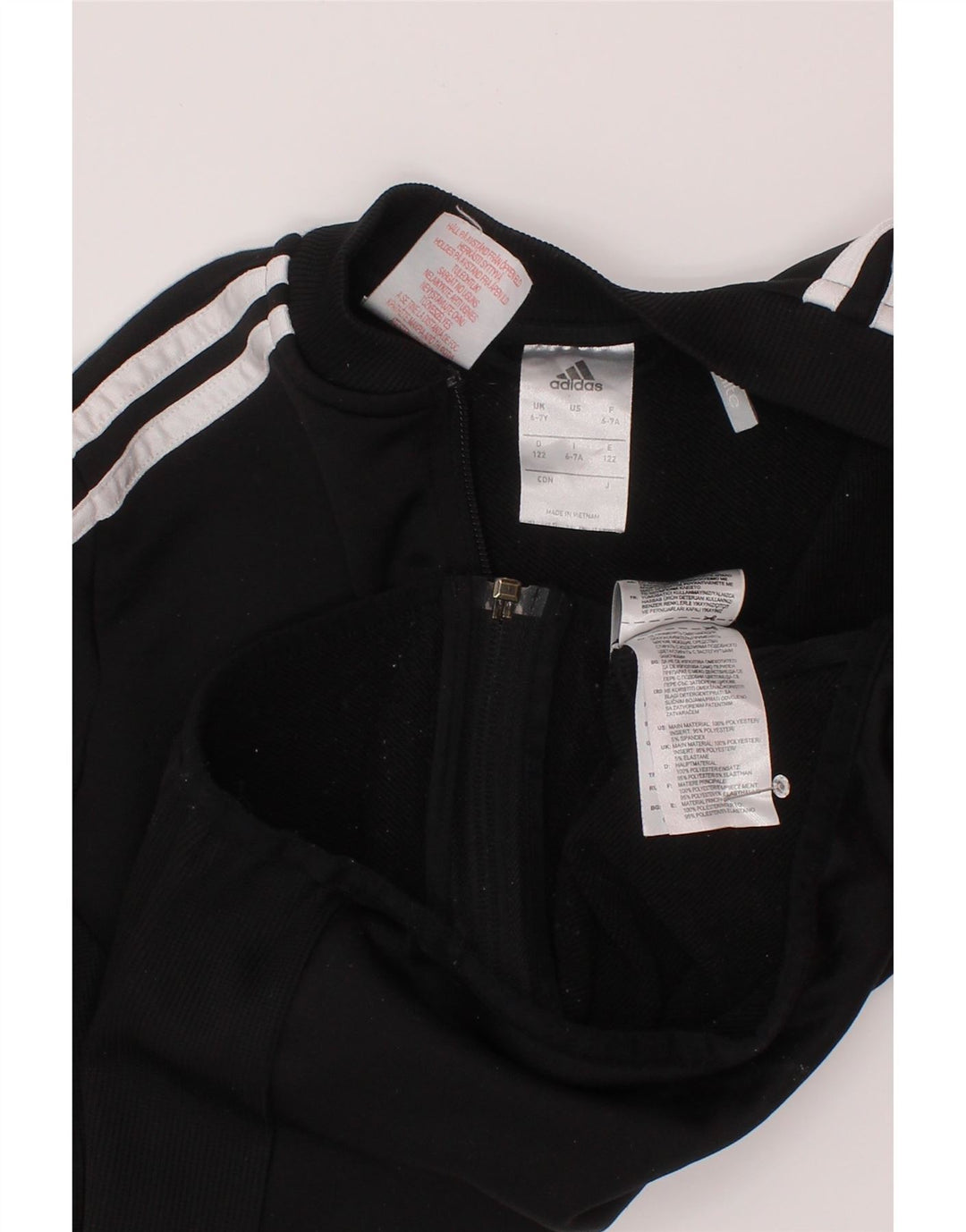 Adidas drenge Climalite træningsdragt topjakke 6-7 år sort polyester