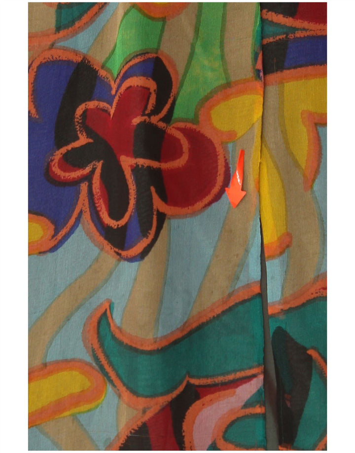 VINTAGE Kvinders Abstrakt Mønster Skift Kjole UK 14 Medium Flerfarvet