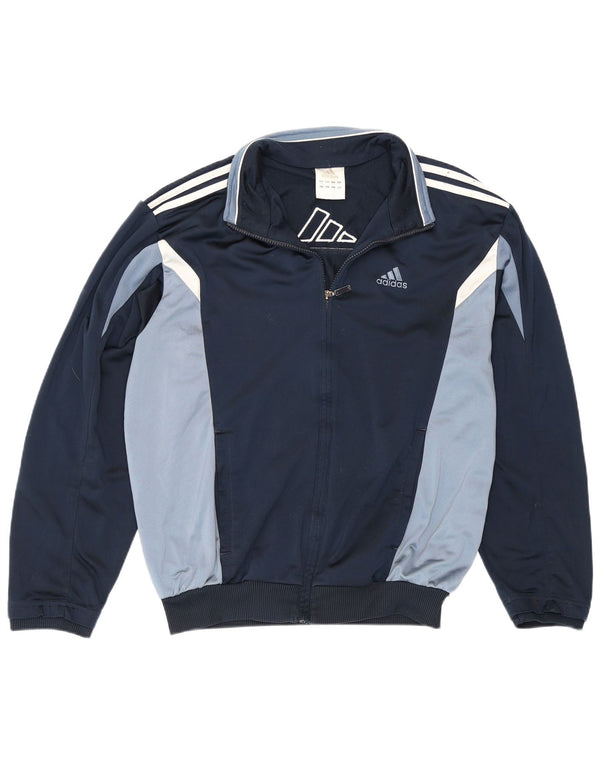 Adidas Træningsdragt til mænd, topjakke UK 36/38 Small Navy Blue Colourblock