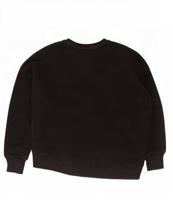 New Balance Dame Sweatshirt Jumper UK 16 Stor sort bomuld
