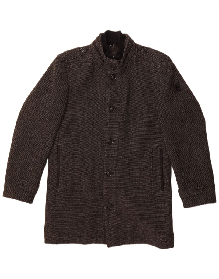 Engbers Herre Militær Overfrakke EU 50 Stor Grå Polyester