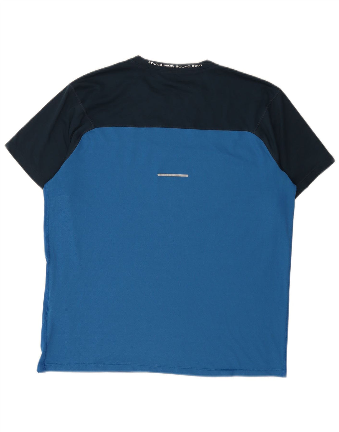 Asics Herre T-Shirt Top Stor Blå Colourblock Polyester