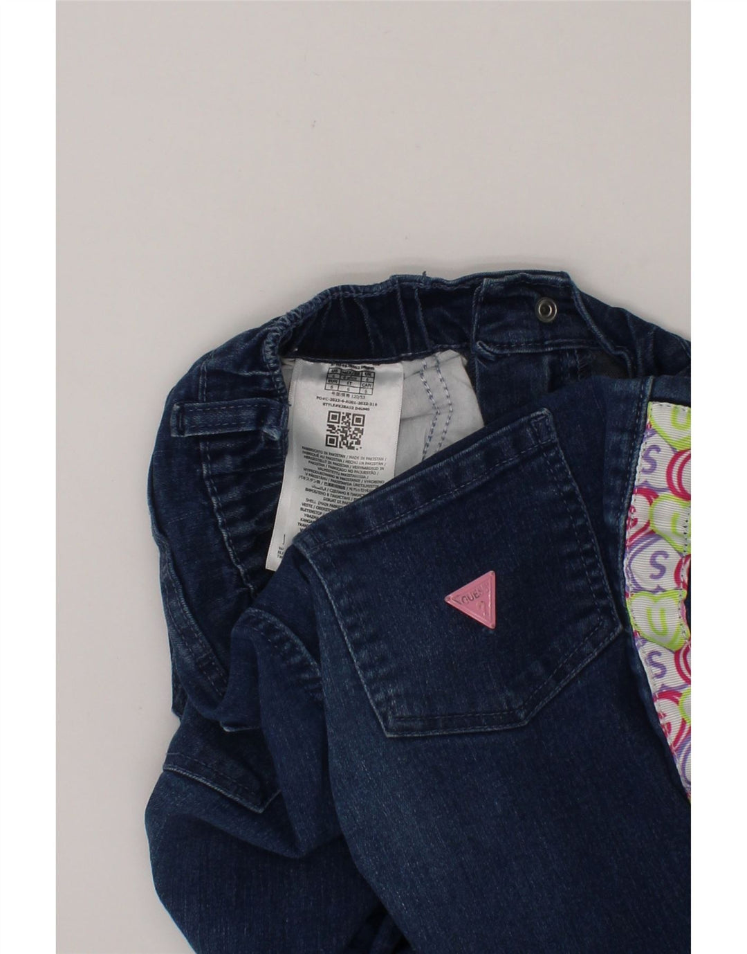 GUESS Girls Slim Jeans 5-6 Years W20 L20 Blue Polyester Vintage Guess and Second-Hand Guess from Messina Hembry 