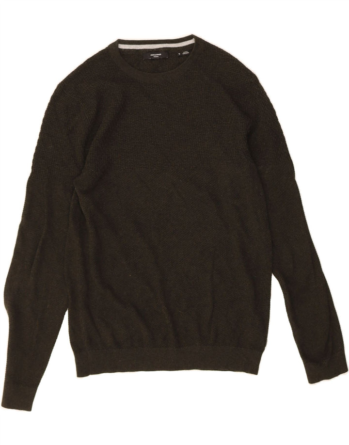 JACK & JONES Mens Crew Neck Jumper Sweater Small Green Cotton Vintage Jack & Jones and Second-Hand Jack & Jones from Messina Hembry 