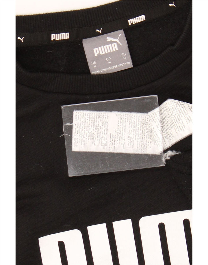 PUMA grafisk sweatshirt til mænd mellem sort bomuld