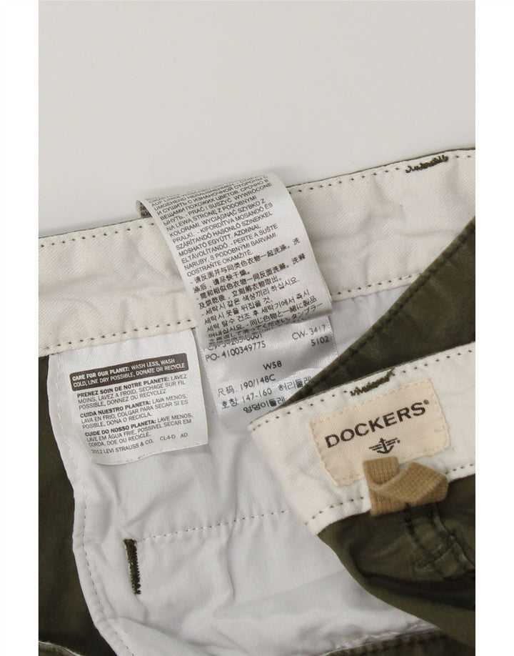 DOCKERS Herre Cargo Shorts W58 6XL Khaki Bomuld