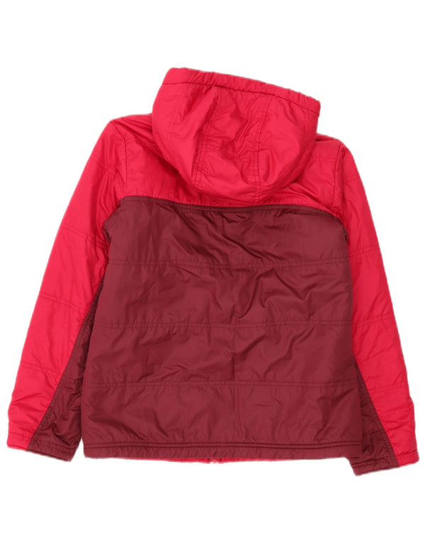 Patagonia Piger Polstret Hættejakke 11-12 År Stor Rød Colourblock