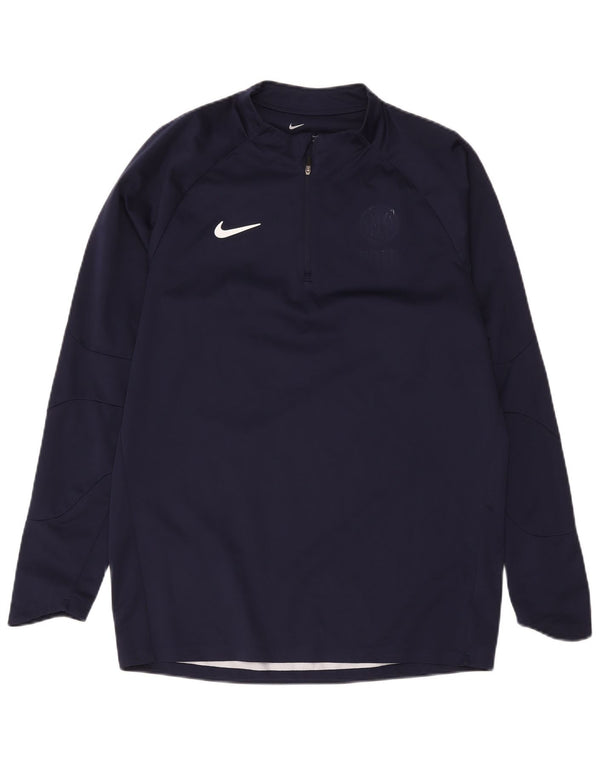 Nike Mens Inter Milan Graphic Pullover Tracksuit Top Large Navy Blue