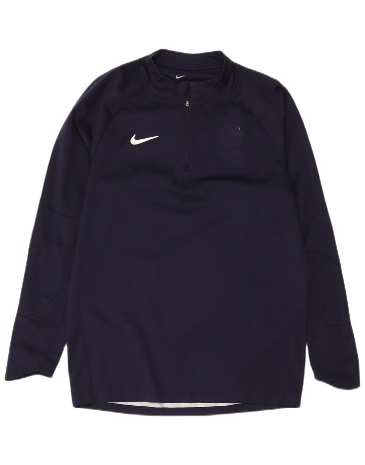 Nike Herre Inter Milan Grafisk Pullover Træningsdragt Top Stor Marineblå