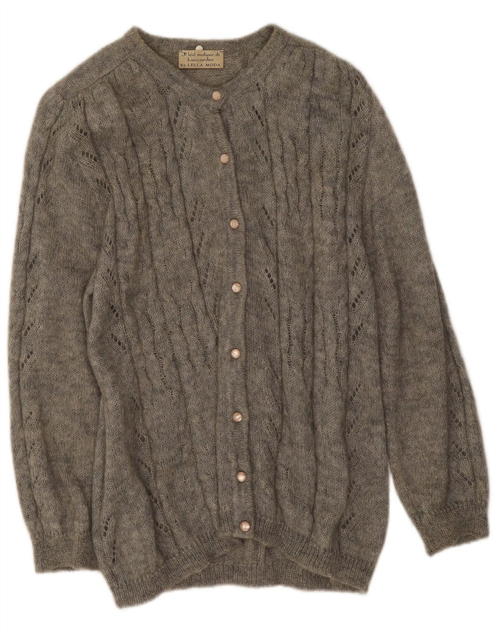 Vintage dame cardigan sweater UK 14 Medium Grey