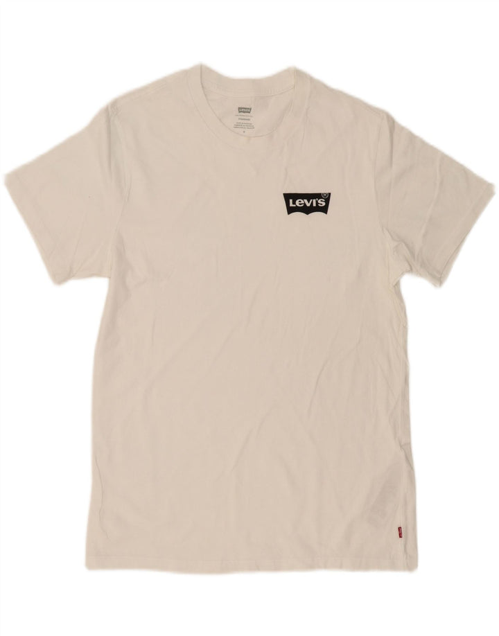 LEVI'S Mens Standard T-Shirt Top Medium White Cotton Vintage Levi's and Second-Hand Levi's from Messina Hembry 