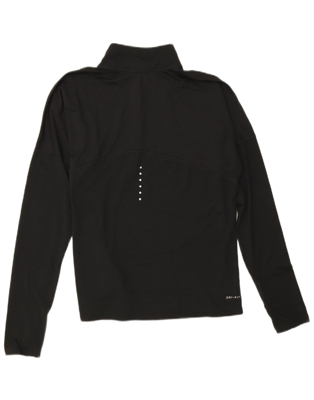 Nike Dame Dri Fit Pullover med lynlås-hals Træningsdragt Top UK 14 Medium Sort
