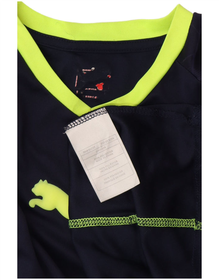 PUMA grafisk T-shirt top til kvinder Medium marineblå polyester