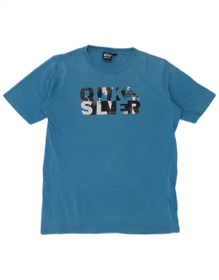 QUIKSILVER drenge grafisk t-shirt top 13-14 år blå bomuld